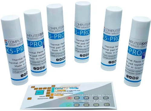 Vista 4 de K5 PRO - Pasta térmica viscosa de 6 x 0.35 oz, 2.12 oz para almohadilla térmica, repuesto de almohadilla térmica líquida, compatible con Apple iMac