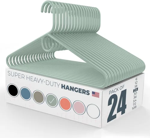 Vista 74 de Perchas Neaties de plástico muy duro, perchas de plástico para la ropa, ideales para el uso diario, perchas estándar para la ropa, hechas en EE.UU.