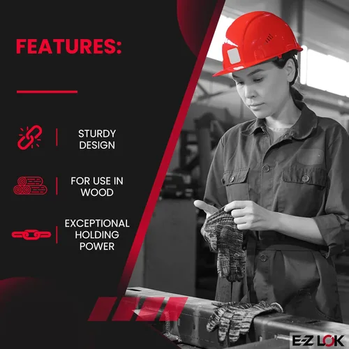 Vista 4 de E-Z LOK Kit de reparación de rosca hexagonal E-Z para insertos roscados con brida para madera blanda 1/4-20 x 13mm, perforador, herramienta