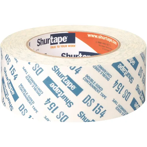 Vista 3 de Shurtape DS 154 - Cinta de contención de doble cara, cinta de pintor y se adhiere a hojas de plástico, para pintar y remodelar, 1.890 in x 75.5 ft