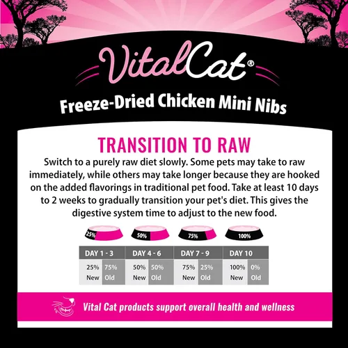 Vista 7 de Vital Essentials Alimento liofilizado para gatos, mini puntas de pollo de 12 onzas
