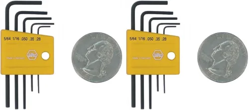 Vista 2 de Wiha 35393 - Juego de 5 piezas Mini L-Key Short Hex SAE Set