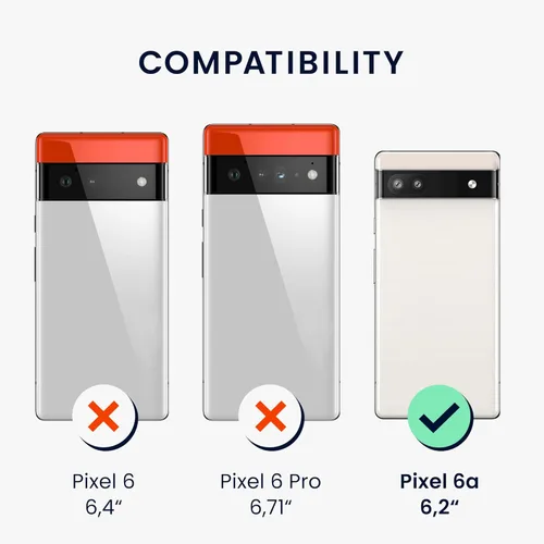 Vista 68 de kwmobile Funda Compatible con Google Pixel 6 Pro - Funda de teléfono de silicona TPU con acabado suave - Azul Arrecife