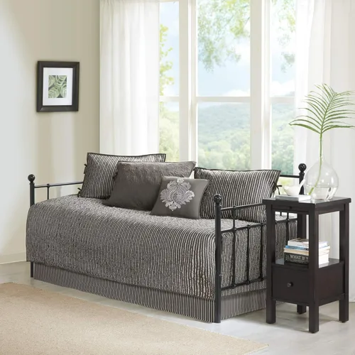 Vista 2 de Madison Park - Juego de fundas para cama doble con acolchado a doble cara, diseño clásico de cabaña, ropa de cama para todas las estaciones