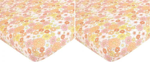 Vista 40 de Hudson Baby Sábana bajera ajustable unisex de algodón para cuna, diseño de animales de granja para niños, talla única