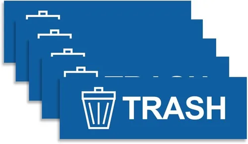 Vista 16 de Letrero básico de basura (negro) - Pequeño paquete de 1