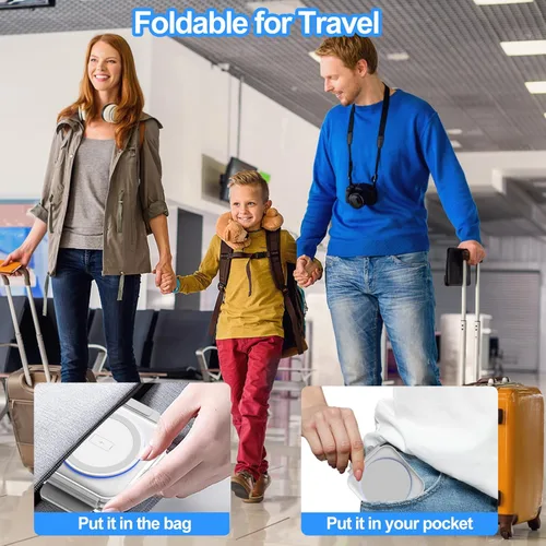 Vista 6 de Cargador de viaje múltiple para Samsung, cargador de reloj inalámbrico plegable para Galaxy Watch Ultra/7/6/5 Pro/Active 2, almohadilla de carga