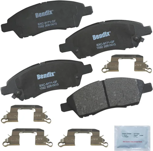 Vista 312 de Pastillas de Freno Delanteras Cerámicas Bendix Priority1 CFC430A para Modelos Selectos INFINITI G35, I30, Nissan 350Z, Altima, Juke, Maxima, Sentra