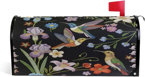 Vista 15 de ALAZA - Funda para buzón de invierno con copos de nieve de Navidad, tamaño estándar, 18 x 20.8 pulgadas