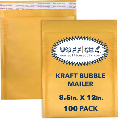 Vista 13 de Sobres de burbujas de papel kraft, 100 sobres acolchados pequeños #0-6 x 10 pulgadas, sobres de burbujas de papel kraft, sobres protectores, sobres