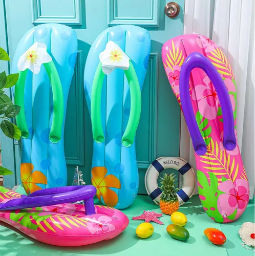 Vista 2 de JellyArch 4 Pcs Inflatable Surf Board Inflatable Luau Party Decorations Blow up Surfboard