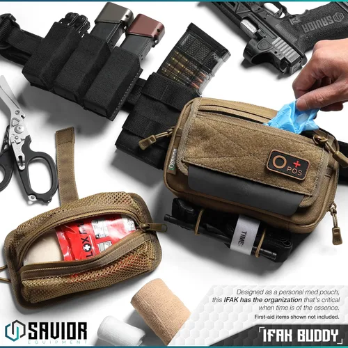 Vista 2 de Savior Equipment Paquete de 4 bolsas tácticas Loose Sacs, para munición de armas de fuego, con parches de identificación incluidos, funda blanda