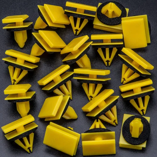 Vista 2 de Rexka 20 clips de moldeo de panel basculante de nailon amarillo compatible con GM 5480852 Chevrolet Equinox Pontiac Torrent