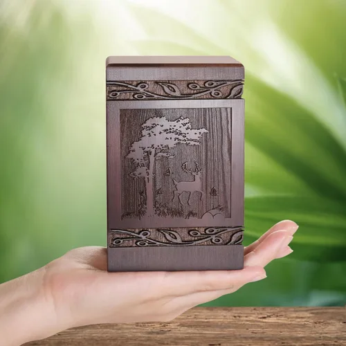 Urnas de cremación para cenizas humanas adultas, machos y hembras, caja de urnas talladas de madera para hombres, mujeres, niños, mascotas, gato,