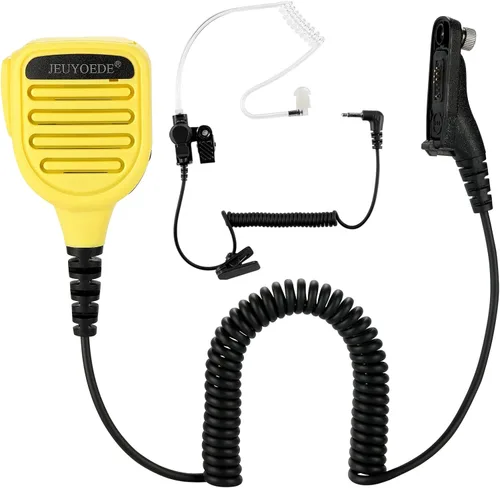 Vista 6 de Micrófono Walkie Talkie a prueba de agua, micrófono de radio de mano remoto con conector de audio de 0.138 in compatible con Motorola APX1000