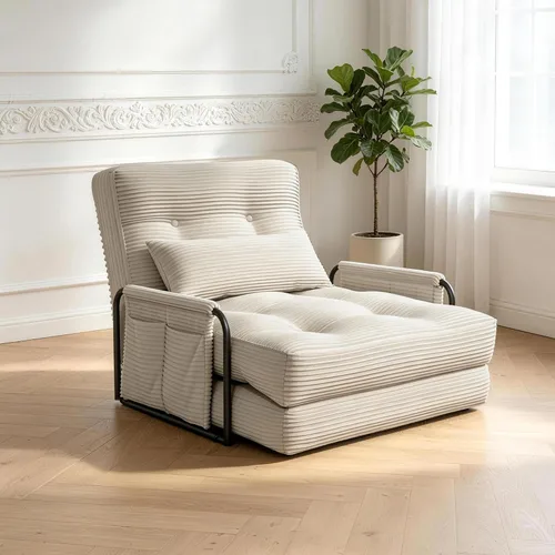 Vista 9 de Kullavik Sofá cama futón,Sofá cama convertible,Sofás deshuesados plegables Beige