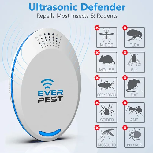 Vista 3 de Ultrasonic Pest Repeller (2-Pack) Plug in Flea Rat Roach Mosquito Cockroaches Rodent Spider Scorpion Fruit Fly Insect