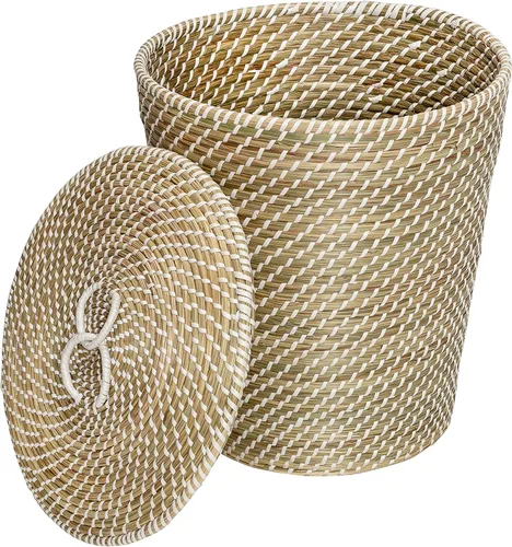 Vista 4 de Honey-Can-Do Juego de 3 cestas de serpientes de hierba marina, natural STO-08750 Natural