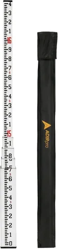 Vista 5 de AdirPro Varilla de fibra de vidrio grado de 25 pies – décimas, varilla de nivelación telescópica rectangular de 6 secciones – Resistente a