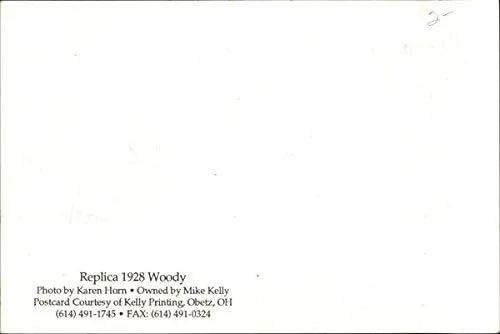 Vista 2 de Réplica de una postal vintage original de Woody Cars de 1928