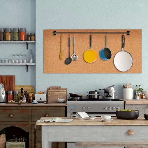 Vista 3 de Rollo de tablero de corcho autoadhesivo, tableros de corcho de 1/8 pulgadas de grosor para paredes, rollos de tablero de corcho de 20 x 16 pulgadas