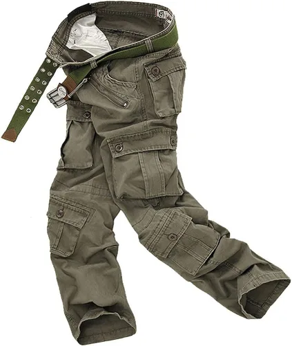 Vista 2 de Leward Pantalones de combate, camuflados, tipo militar, activo, casual para hombre