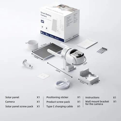 Vista 9 de Cámara solar inalámbrica de 4MP para exteriores, cámara complementaria funciona con Homebass, cámaras complementarias también se puede utilizar