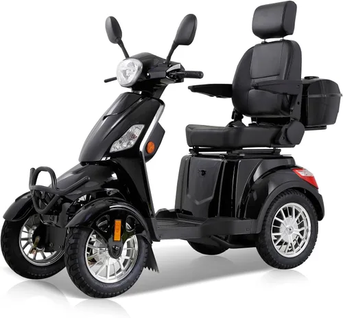 Scooters de movilidad para personas mayores y adultos, capacidad de 500 libras - Carrito de movilidad eléctrico todo terreno de 800W - Scooter de