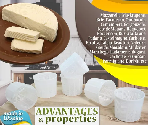 Vista 5 de PetriStor Molde de queso suave para hacer queso de 1.85 cuartos de galón, molde para hacer queso, molde en forma de queso crema, suministros caseros