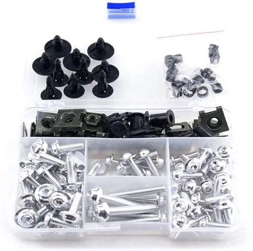 Vista 6 de Kit de tornillos de carenado Tornillos, tuercas arandelas, kits de montaje de pernos de motocicleta aptos para Yamaha YZF1000 R1 1998 1999 2000 2001