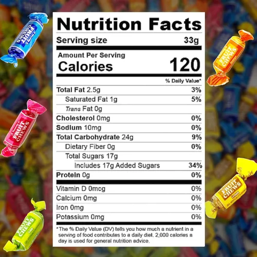 Vista 2 de Caramelos masticables de frutas - Bolsa a granel de 2 libras (Aprox. 140 piezas), Rollos de caramelos masticables, 5 sabores surtidos, caramelos