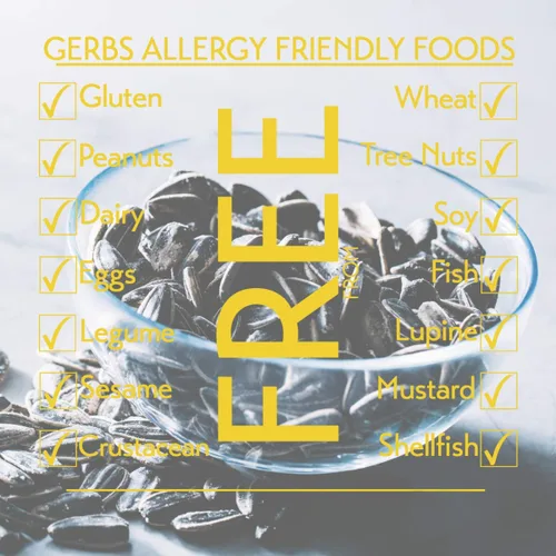 Vista 3 de GERBS Semillas de girasol crudas y enteras jumbo 2 libras Sin aditivos artificiales, con cáscara, bolsa resellable Snack crujiente para abrir