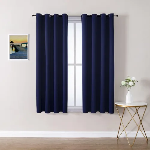 Vista 112 de ChrisDowa Cortinas Oscurecedoras con Ojales para Dormitorio y Sala de Estar - Juego de 2 Paneles Cortinas Opacas Térmicas Aislantes