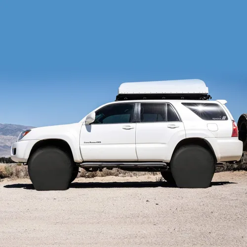 Vista 6 de Explore Land Paquete de 4 fundas para neumáticos, protectores de ruedas resistentes para camiones, SUV, remolques, cámper, caravanas, universales