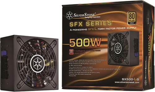 Vista 3 de SilverStone Technology Fuente de alimentación alargada modular completa con factor de forma SFX-L de 500 W 80 Plus Gold con riel único de +12 V, PFC