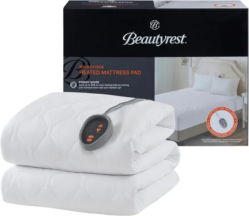 Vista 12 de Beautyrest - Funda calefactable para colchón de mezcla de algodón con tecnología de confort seguro - Funda eléctrica acolchada de lujo con bolsillo
