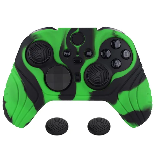 Vista 12 de PlayVital Samurai Edition Anti Slip Silicone Case Cover for Xbox Elite Wireless Controller Series 2 Core, Ergonomic Soft Rubber Skin Protector for