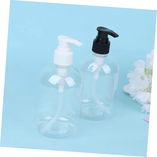 Vista 2 de Botellas de champú recargables, 4 unidades, dispensador de jabón de mano, botellas de agua transparentes, botella de champú, botella de bomba