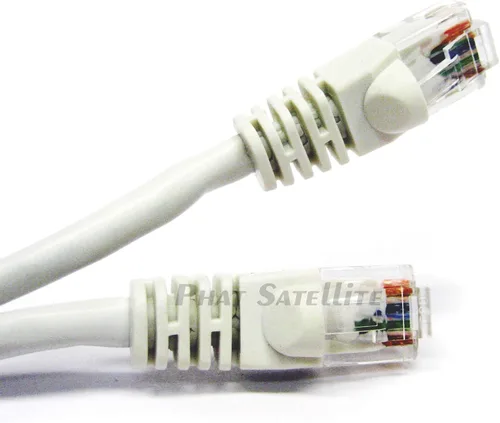 Vista 4 de PHAT SATELLITE INTL, Cable Ethernet CAT 5e de 7 pies y alimentación de red PoE a través del paquete ETHERNET