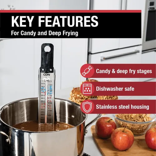 Vista 2 de Termómetro para dulces y frituras CDN TCG400, Rojo