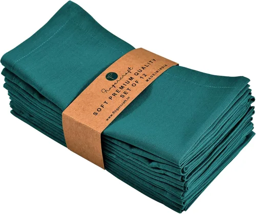 Vista 74 de Fingercraft Servilletas de tela multicolor - Juego de 12 servilletas de algodón puro para almuerzo y cena diarias - Regalo para fiestas