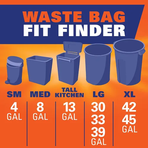 Vista 8 de Hefty Bolsas de basura altas ultra fuertes para cocina, aroma Citrus Twist, 13 galones, 110