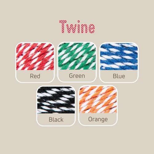 Vista 7 de Sensy - Cordón de algodón a rayas para panaderos de alta calidad, para manualidades y envoltura de regalos (negro y blanco)