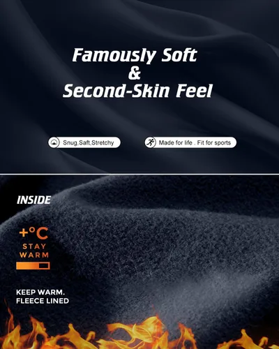 Vista 5 de CL convallaria Long Johns - Ropa interior térmica para hombre, forro polar suave, capa base para clima frío, conjunto de regalo