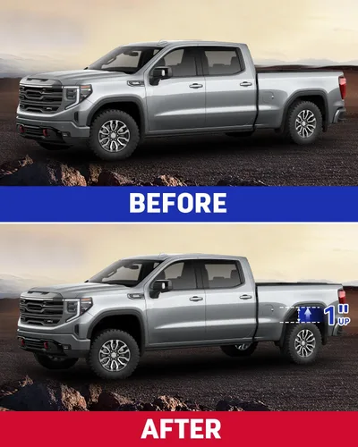 Vista 7 de Richeer Bloque de elevación de 1 pulgada compatible con Silverado 1500 1999-2024 2WD/4WD, Sierra 1500 1999-2024 2WD/4WD, kits de elevación