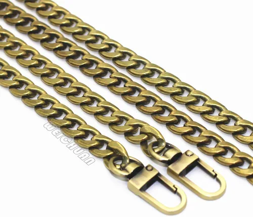 Vista 2 de Weichuan - Correa plana de hierro para bolso de mano, 47 pulgadas, accesorio para bolsos, correa de hombro cruzada, correa de repuesto, con 2 Bronce