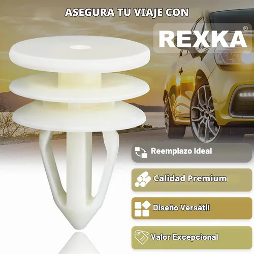 Vista 4 de Rexka 10 clips de retención para panel de moldura de puerta, remaches, pasadores 15076791 compatibles con GMC Envoy Chevy Chevrolet Trailblazer 10pcs