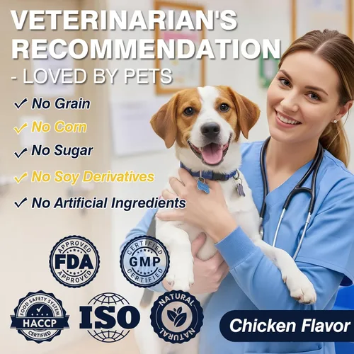 Vista 7 de Suplemento para cadera y articulaciones para perros, probióticos para perros, glucosamina, condroitina, MSM, masticables para alivio del dolor