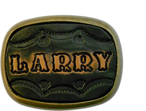 Vista 3 de Leather Custom Made Name Belt Buckle - USA - Up to 6 Letters