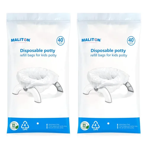 [80 unidades] Bolsas desechables OXO para orinal, forros para orinal portátil, bolsas de viaje Maliton para orinal que se adaptan al orinal OXO Tot